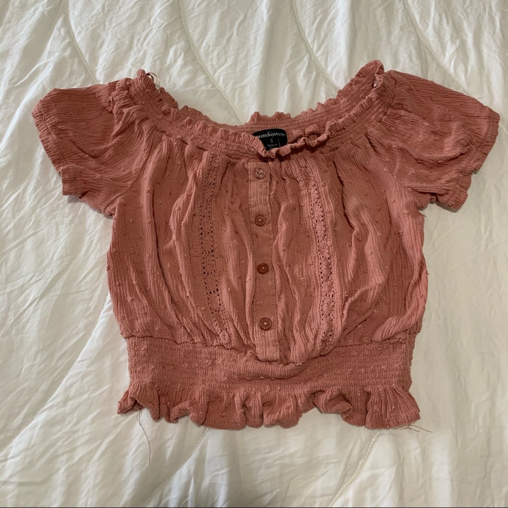 Blush colored cutie crop top